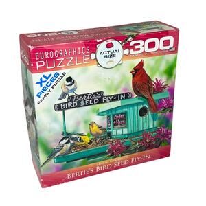 Berties Bird Seed Fly In Eurographics Family PUZZLE 300 XL Pieces Made In USA